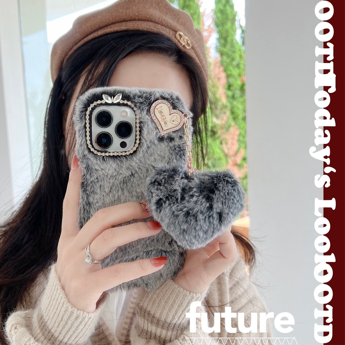 Winter Plush mobile phone case