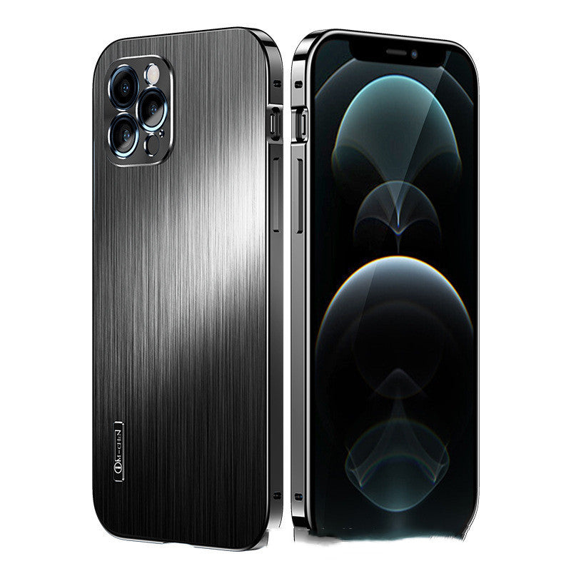 Suitable For All Inclusive Metal Shatter Resistant Brushed Sleeves For Mobile Phone Cases