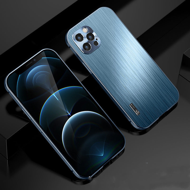 Suitable For All Inclusive Metal Shatter Resistant Brushed Sleeves For Mobile Phone Cases