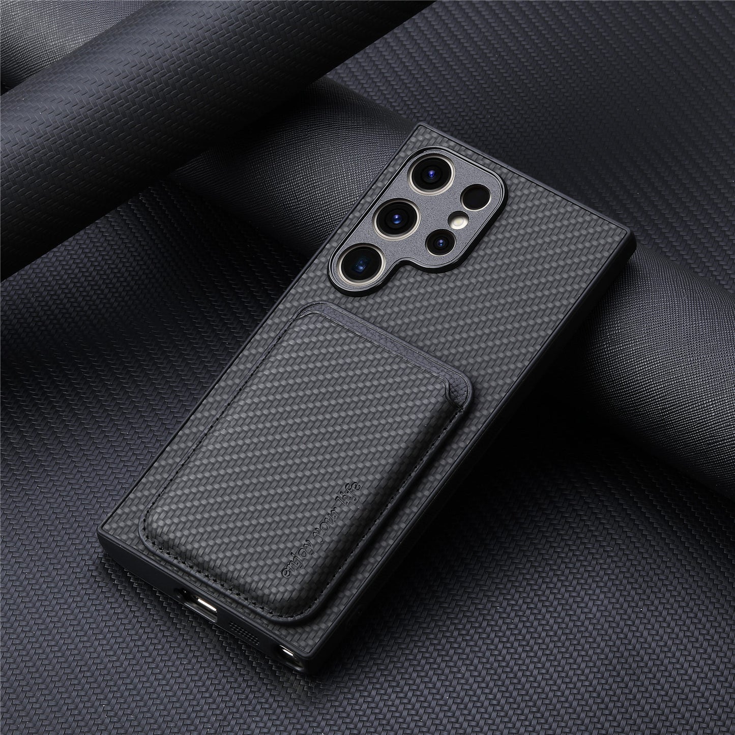 Suction Magsafe Two-in-one Card Holder Leather Phone Case
