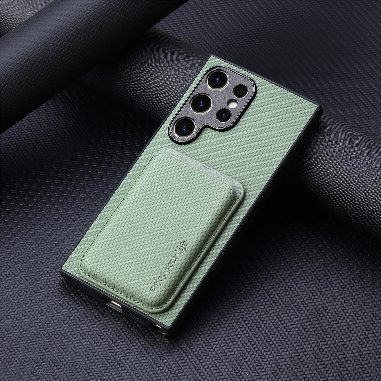 Suction Magsafe Two-in-one Card Holder Leather Phone Case