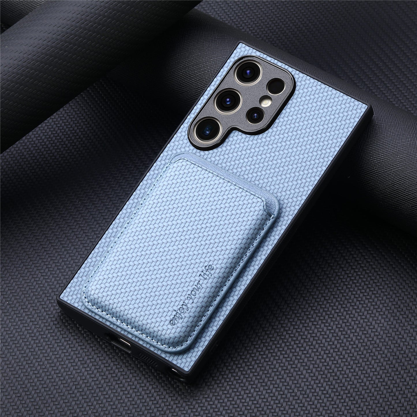 Suction Magsafe Two-in-one Card Holder Leather Phone Case
