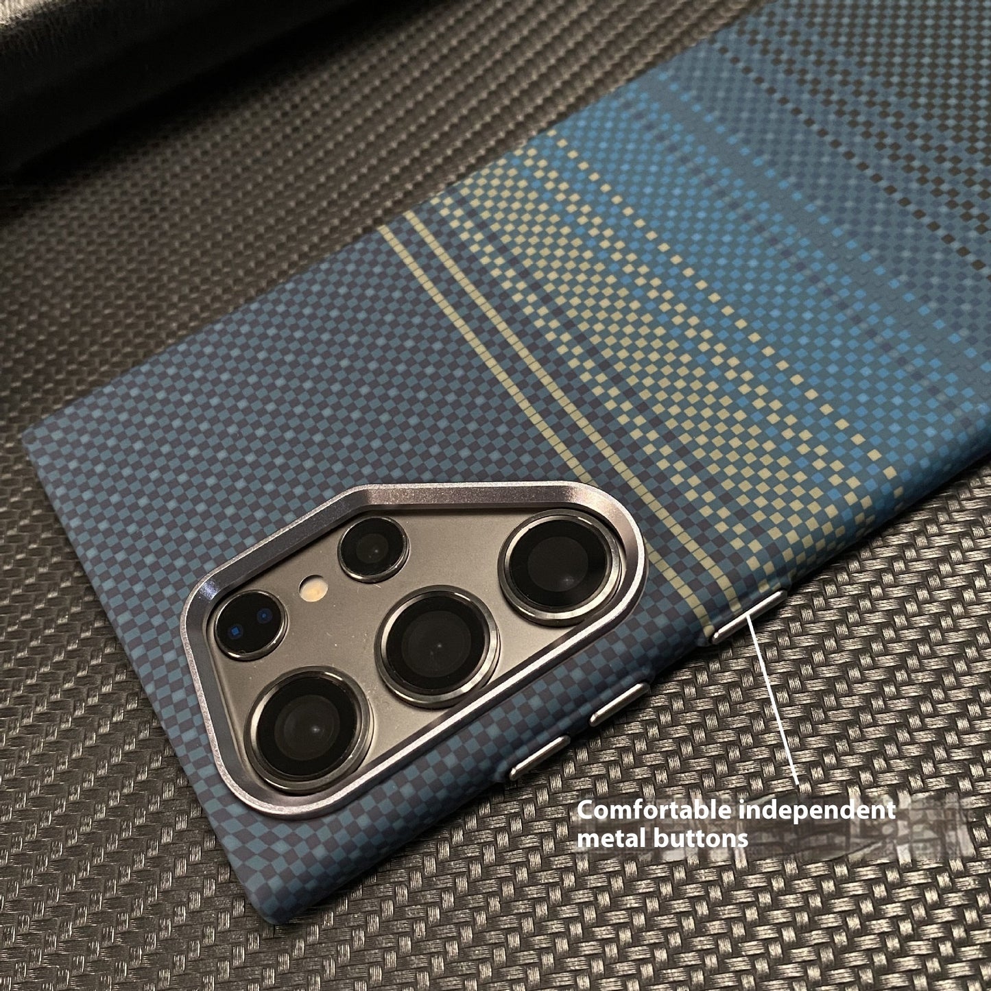 Sunset Moonrise Kevlar Carbon Fiber Magnetic PC Phone Case