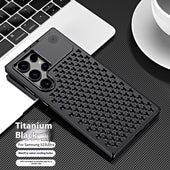 Spring Fastener Magnetic Suction Aluminum Alloy Heat Dissipation S24ultra Phone Case