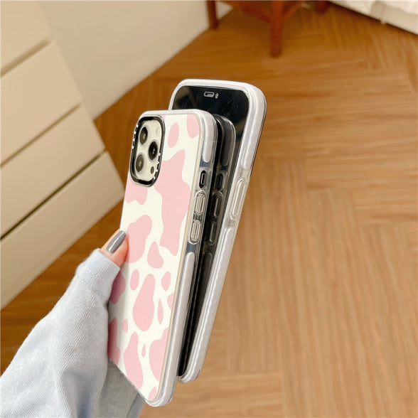 Cow print silicone phone case