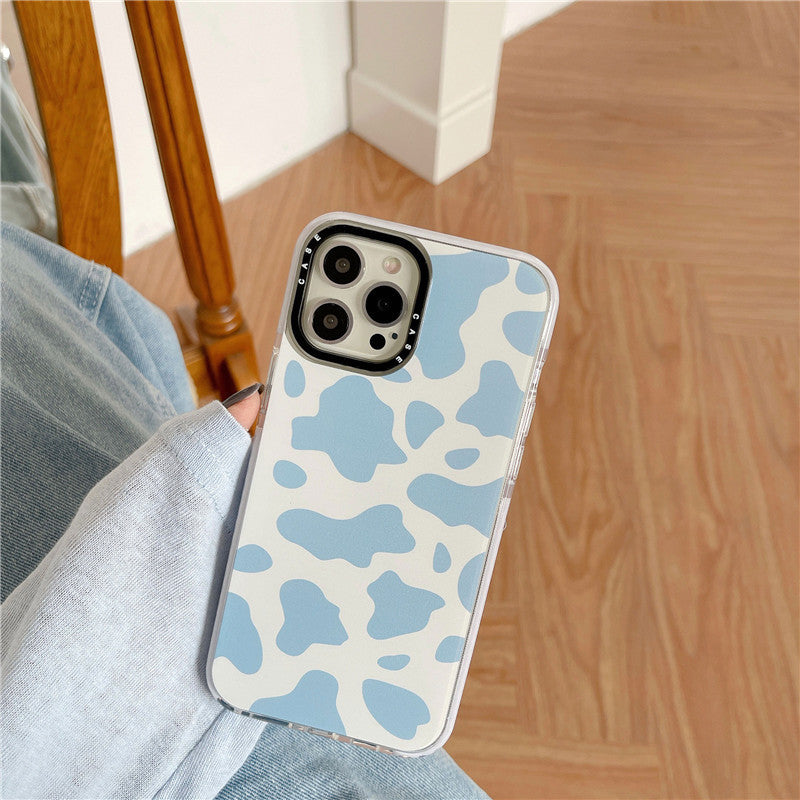Cow print silicone phone case