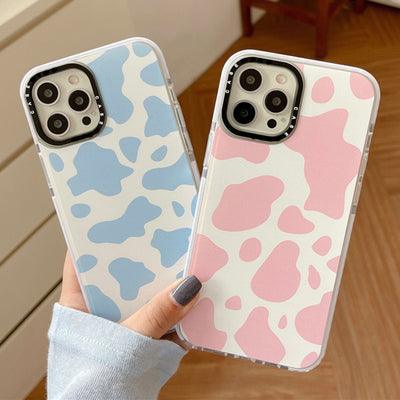 Cow print silicone phone case