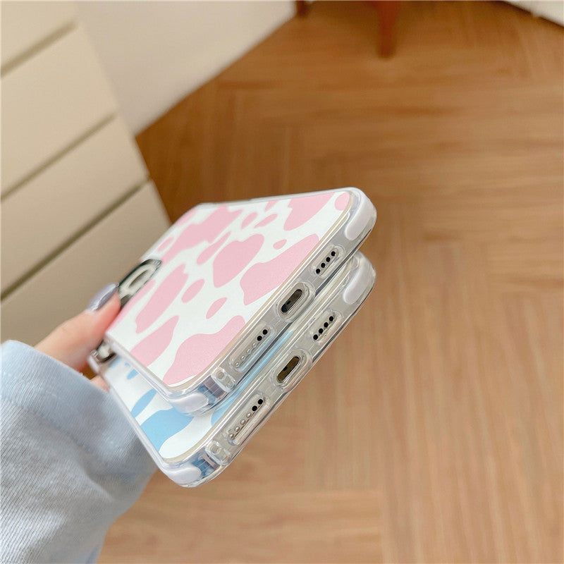 Cow print silicone phone case