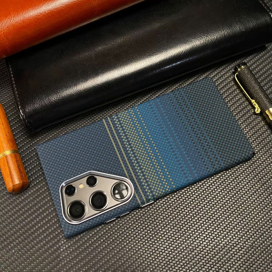 Sunset Moonrise Kevlar Carbon Fiber Magnetic PC Phone Case