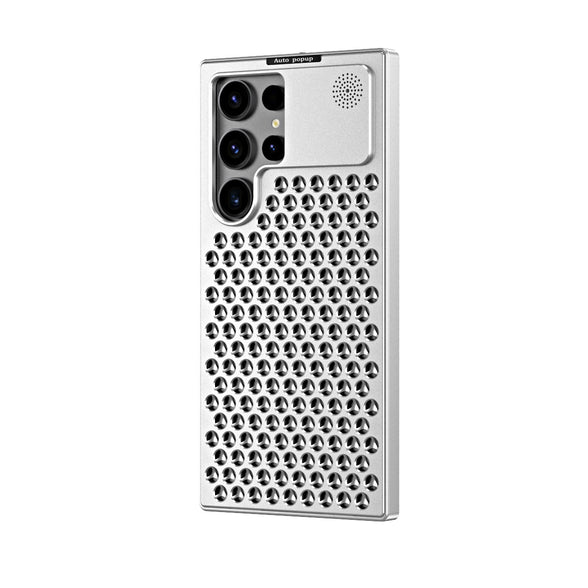 Spring Fastener Magnetic Suction Aluminum Alloy Heat Dissipation S24ultra Phone Case