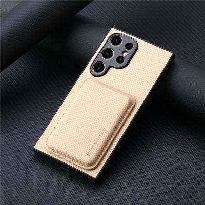 Suction Magsafe Two-in-one Card Holder Leather Phone Case