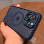 Magnetic Matte Translucent Armor Case for iPhone 16–11 Pro Max – Shockproof, Magsafe Compatible, Luxury Wireless Charging Cover